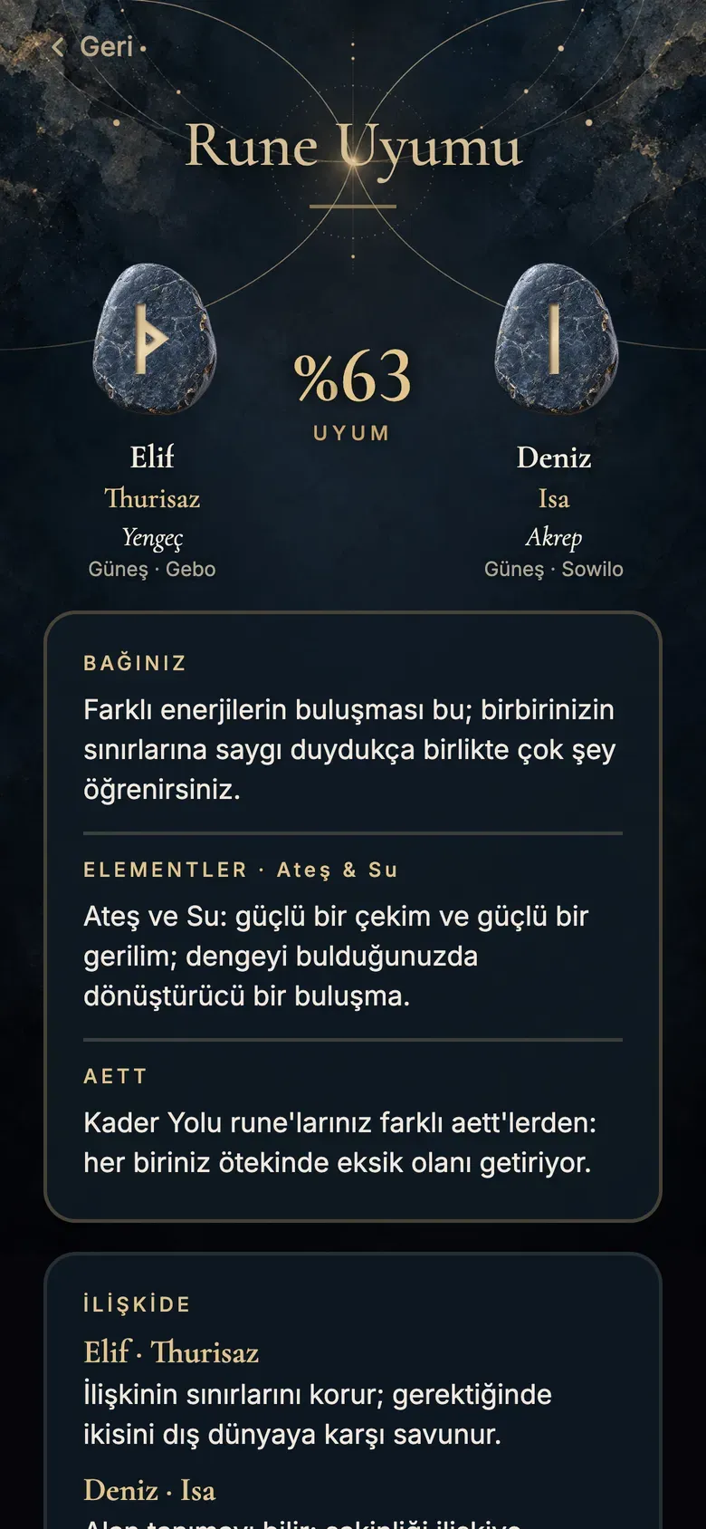 İki kişi için Rune Uyumu